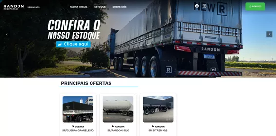 Rodoparaná lança novo site de seminovos e amplia acesso a soluções para o transporte rodoviário